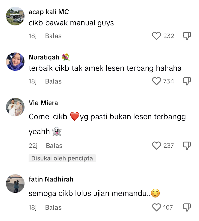 Tular Video Cik B Tengah Belajar Bawa Kereta, Ramai Yang Puji Sebab Dia ...